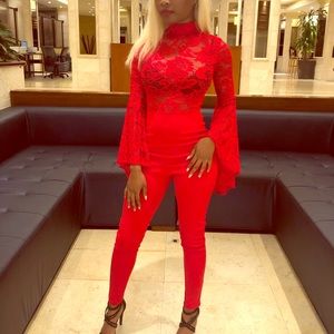 FASHION NOVA LACE JUMPSUIT